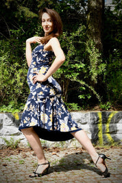 Tango-Wendekleid „Die Verspielte“ gepunktet-navyblau
