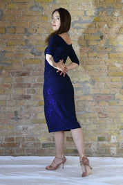 Tango Kleid „Die Vornehme“ sternennachtblau