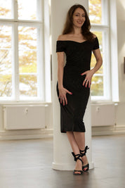 Tango-Wendekleid „Die Charmante“ glitzernd schwarz & rot