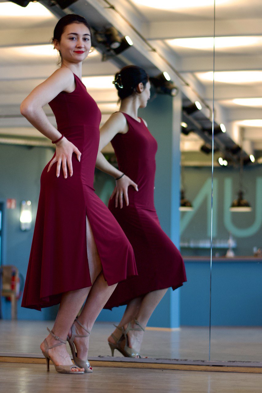 red dress tango Red Sequin Tango Dress