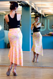 Tango Rock „Die Verspielte“ rosa mit gelbem Aufdruck