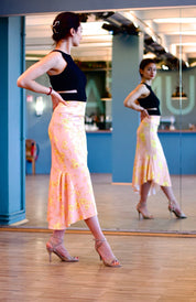 Tango Rock „Die Verspielte“ rosa mit gelbem Aufdruck