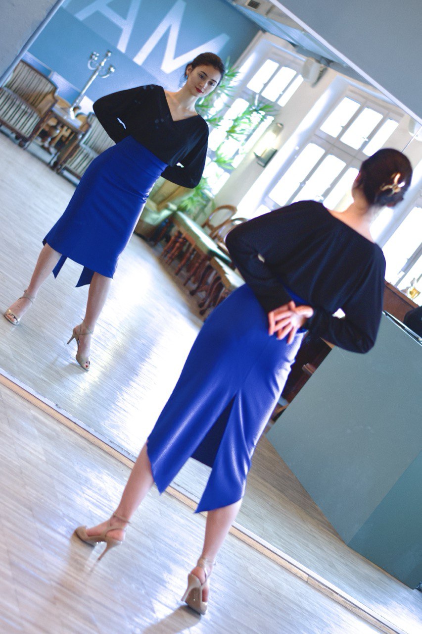 Kimono-Tango-Top „Die Gelassene“ schwarz