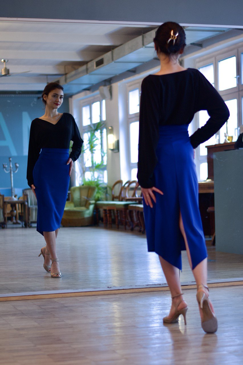 Kimono-Tango-Top „Die Gelassene“ schwarz