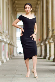 Tango Kleid „Die Charmante“ glitzernd bordeaux & schwarz
