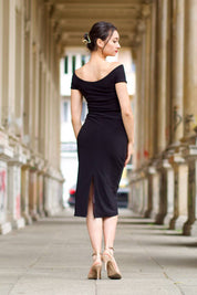 Tango Kleid „Die Charmante“ glitzernd bordeaux & schwarz