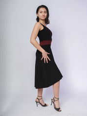 Tango-Wendekleid „Die Romantische“ schwarz & Kirsche