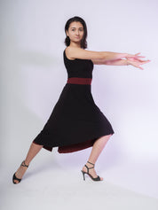 Tango-Wendekleid „Die Romantische“ schwarz & Kirsche