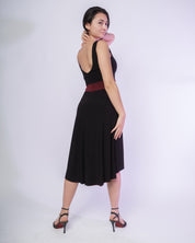Tango-Wendekleid „Die Romantische“ schwarz & Kirsche