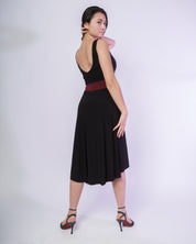 Tango-Wendekleid „Die Romantische“ schwarz & Kirsche