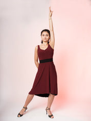 Tango-Wendekleid „Die Romantische“ schwarz & Kirsche