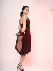 Tango-Wendekleid „Die Romantische“ schwarz & Kirsche