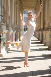 Tango-Wendekleid „Die Unschuldige“ bernsteingelb und off-white