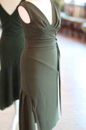 Tango Kleid „Die Verspielte“ olivgrün