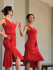 Tango Kleid „Die Verspielte“ chilirot