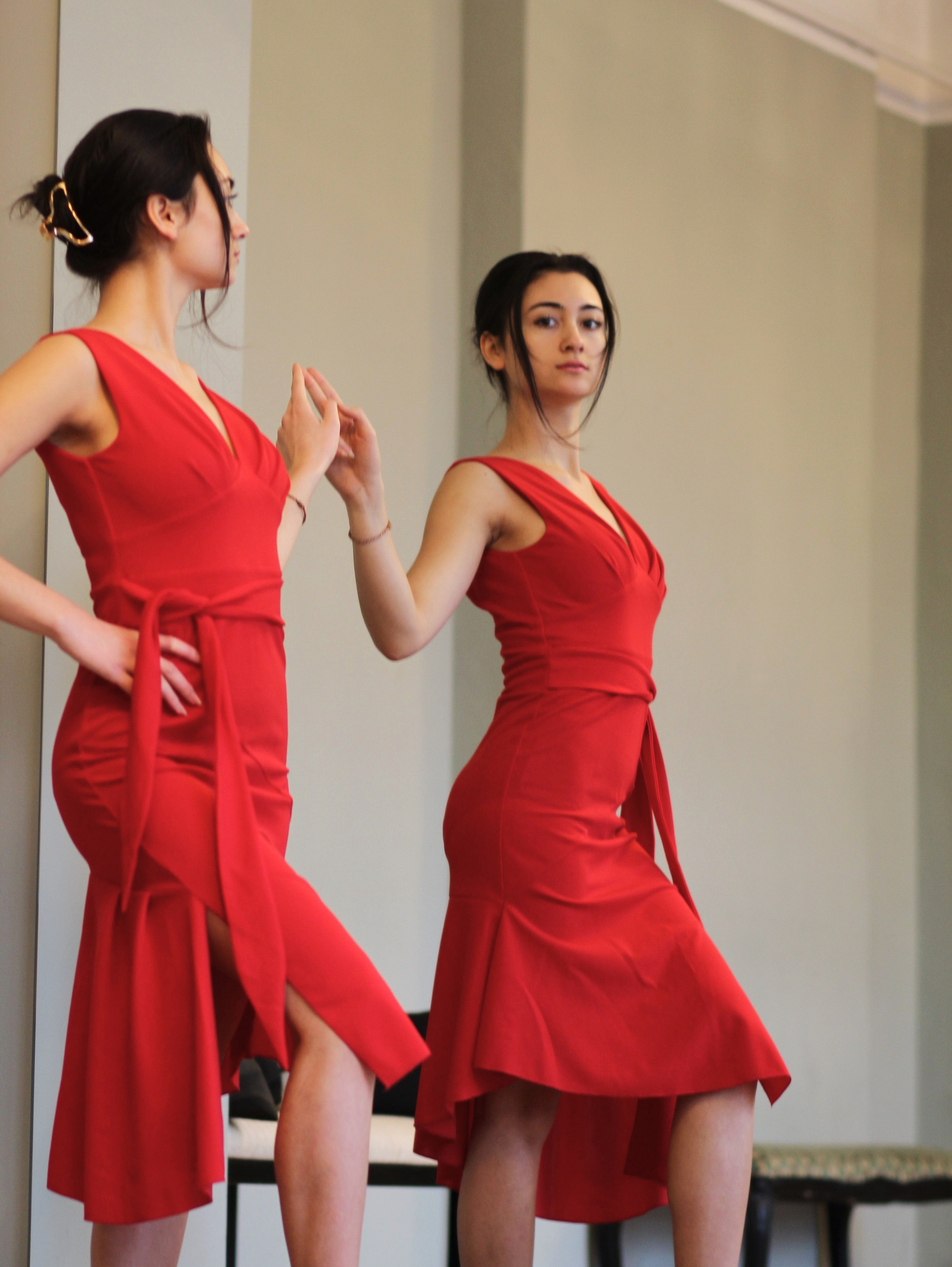 Tango Kleid „Die Verspielte“ chilirot
