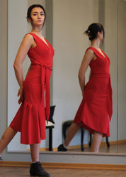 Tango Kleid „Die Verspielte“ chilirot