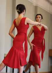 Tango Kleid „Die Verspielte“ chilirot