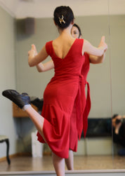 Tango Kleid „Die Verspielte“ chilirot