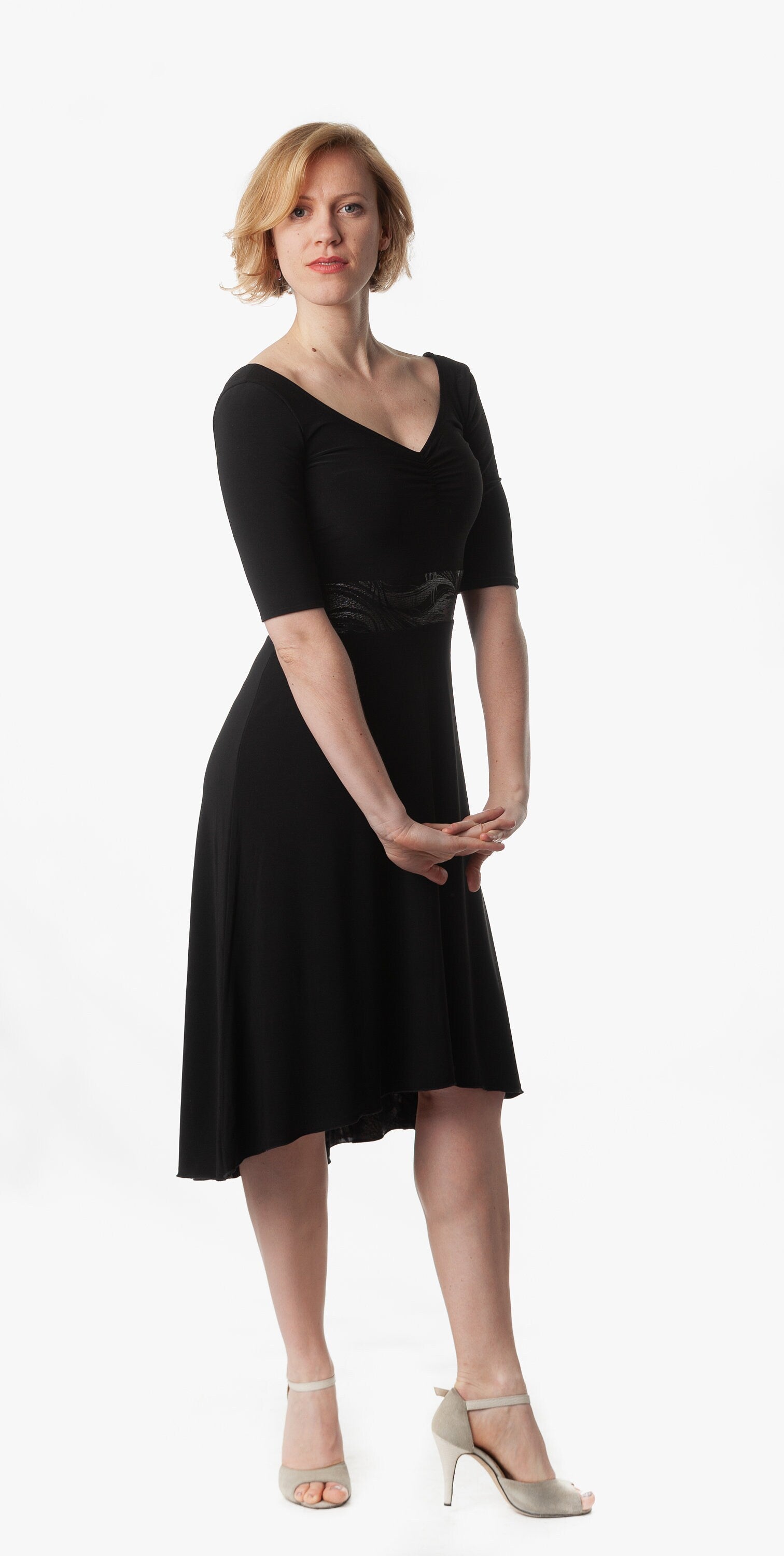 Tango-Wendekleid „Die Traditionelle“  schwarz & silber