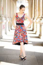 Tango-Wendekleid „The Romantische“ verrücktes Rot&classy black