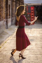 Reversible Tango Dress "The Traditional" black & cherry