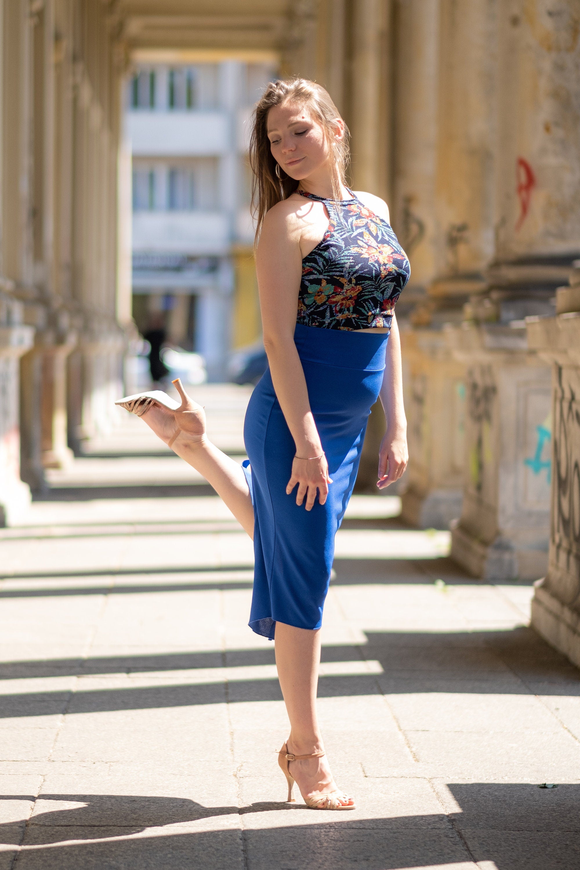 High waist tango skirt "The Confident" black/red/blue